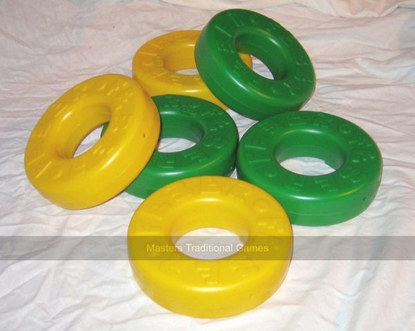 Pack of 6 spare disks for Mega 4 in a Line (3 green, 3 yellow)