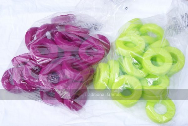 42 spare disks for Mega 4 in a Line (purple & light green)
