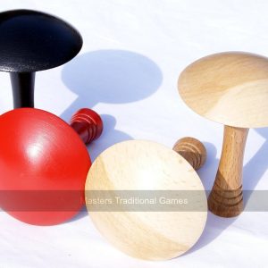 Set Bar Billiards mushrooms (2 natural, 1 red, 1 black)