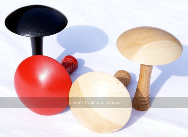 Set Bar Billiards mushrooms (2 natural, 1 red, 1 black)