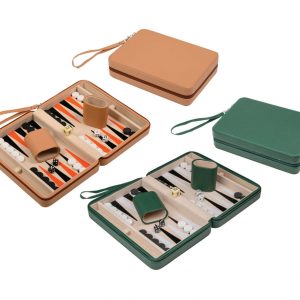 Philos Magnetic Travel Backgammon Set - Beige or Green