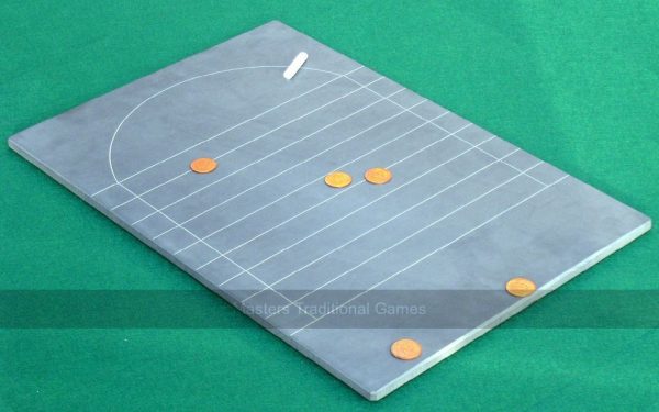 Masters Slate Shove Ha'penny board (21 x 14 inch smoothed ha'pennies - head side visible)