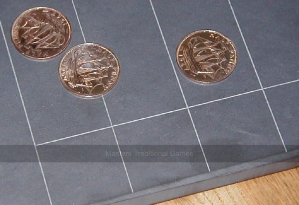 Masters Slate Shove Ha'penny board (21 x 14 inch smoothed ha'pennies - tails visible)