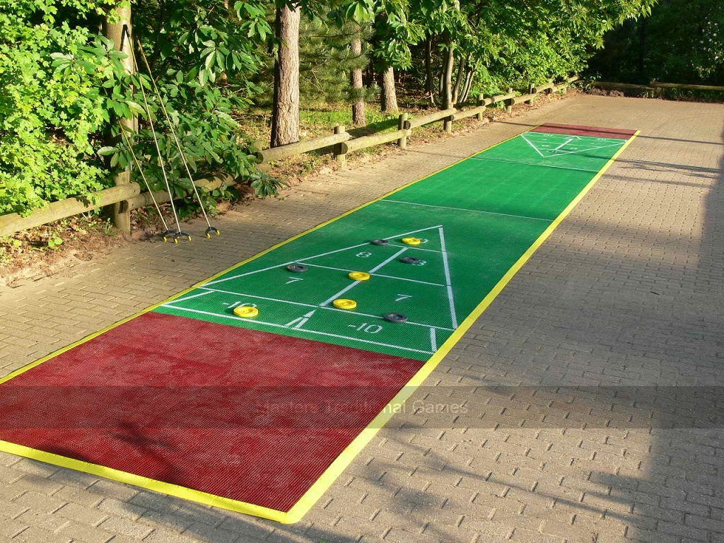 40 foot Outdoor Shuffleboard Poly Court package