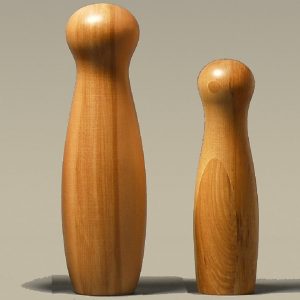 Set of 9 Welsh Glamorgan style laminated rubberwood pins - 8 inch