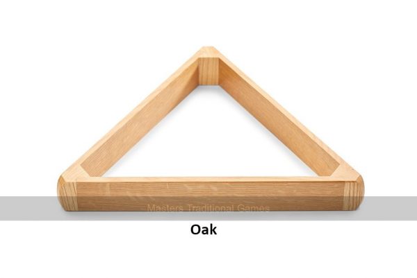10 Ball Wooden Snooker Triangle for 2 inch balls - Oak or Mahogany