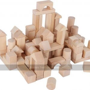 Natural Wooden Building Blocks (100 pieces)