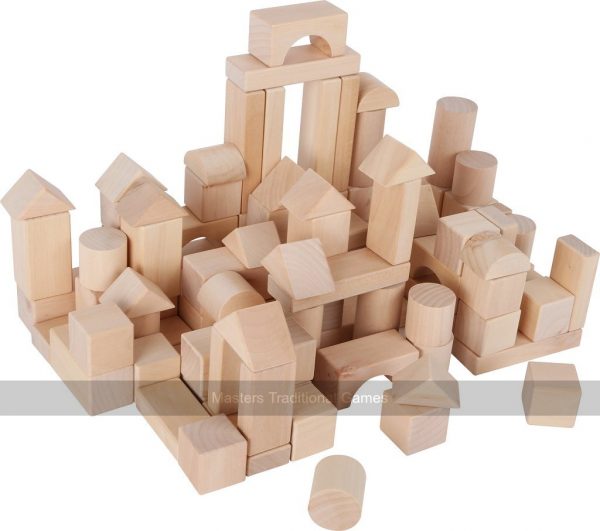 Natural Wooden Building Blocks (100 pieces)