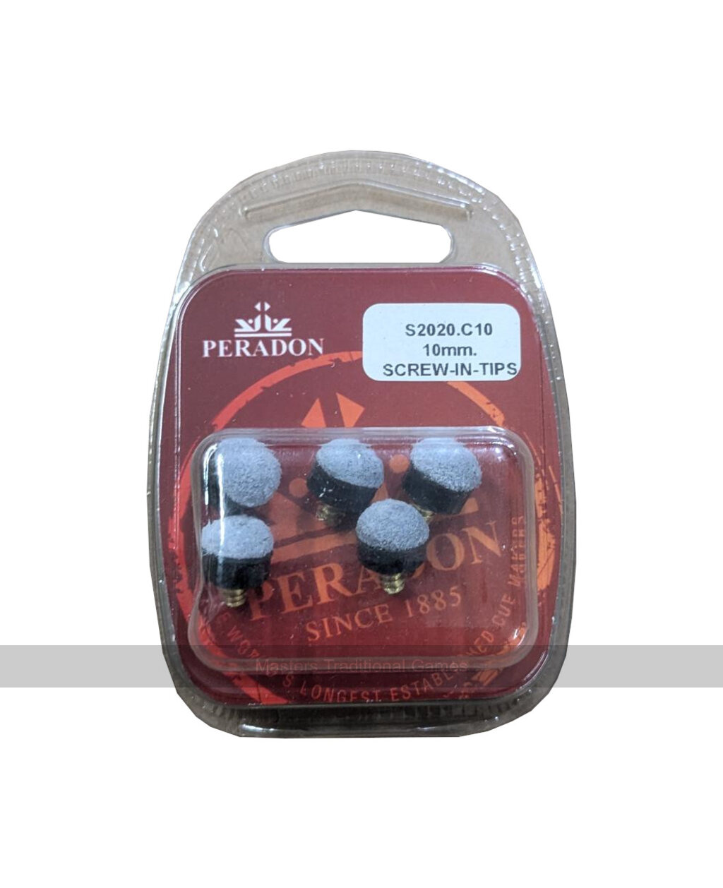 Set of 5 spare 10mm cue tips (screw-in)