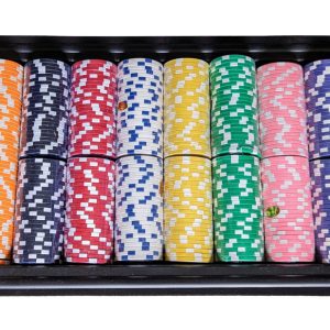 500 Roulette Chip Tray, 11g Casino Chips in 10 Colours