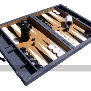 Crisloid Brooklyn Slate Tournament 21-inch Backgammon Set