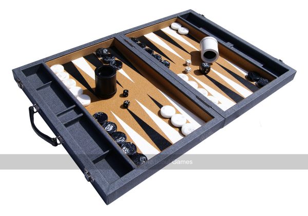 Crisloid Brooklyn Slate Tournament 21-inch Backgammon Set