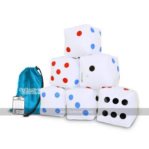 GoSports Set of 6 x 6 inch Inflatable Giant Dice