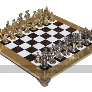 Manopoulos Medieval Knights Metal Chess Set
