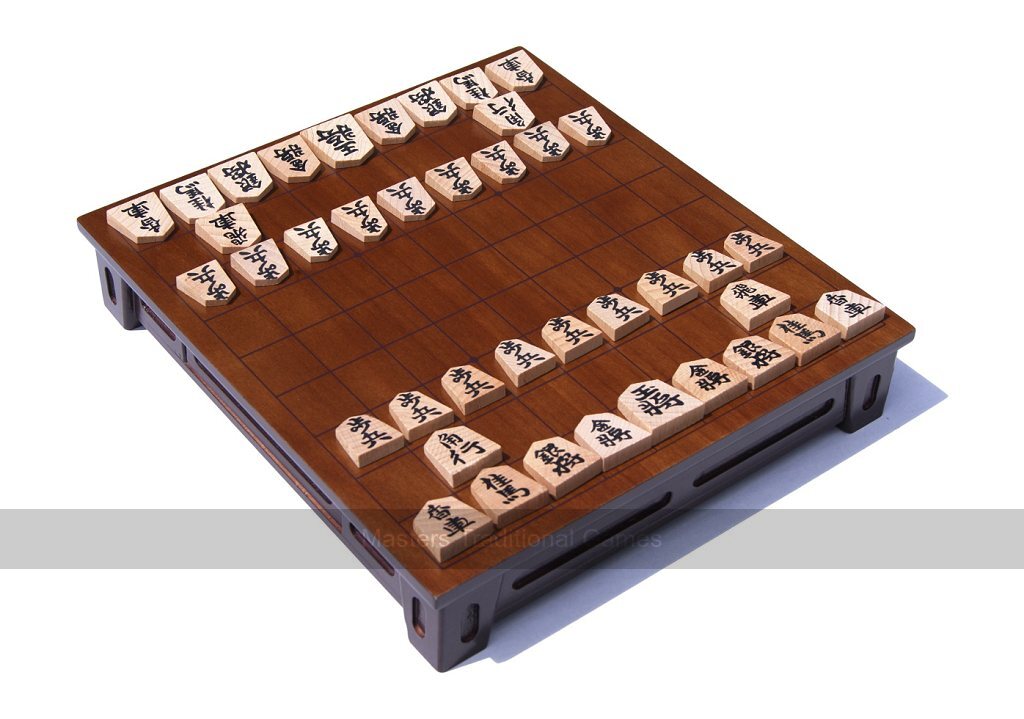 Philos Shogi Set With Raised Wooden Board & Storage Drawer