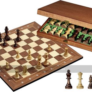 Philos Tournament Wooden Chess Set with Board, Pieces and Storage Box