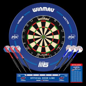 Winmau Blade 6 PDC Surround Set (Dartboard, Surround and 6 Darts)