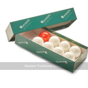 Set Bar Billiards Balls (1 & 7/8 inch - 7 white, 1 red)
