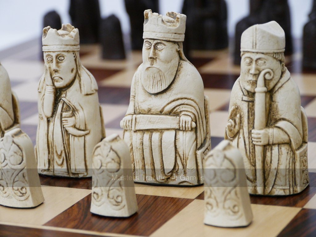 Isle of Lewis Chess Set by Berkeley Chess with 3.5 inch King (Board not included)