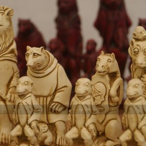 Reynard the Fox Ornamental Chess Set by Berkeley Chess (Board not included)