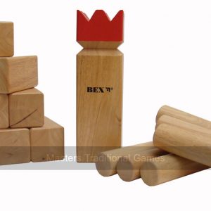 Bex Kubb Pro Red King - Rubberwood