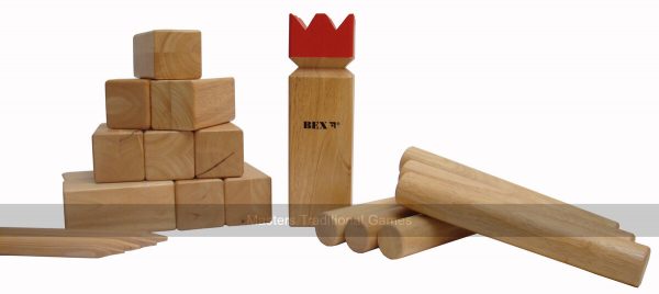 Bex Kubb Pro Red King - Rubberwood