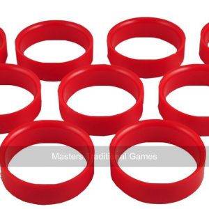 Set 9 Bar Billiards hole lining rings - red