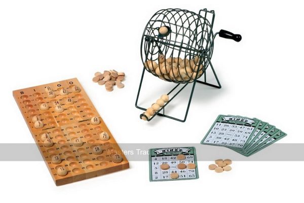 Bingo set (75 balls, large metal cage)