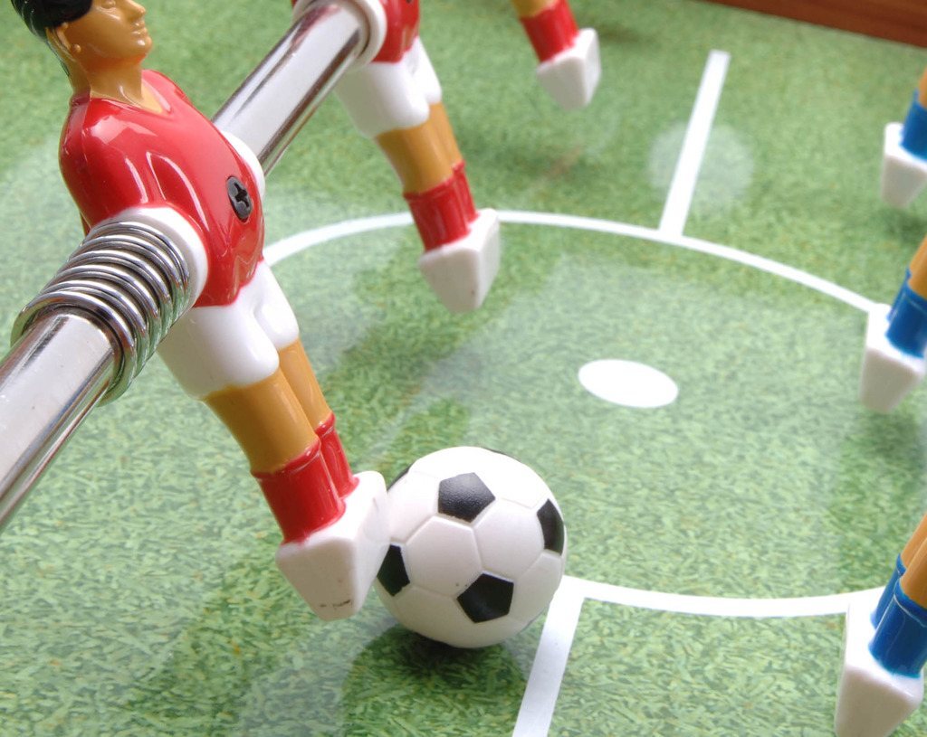 3 black and white Garlando table football balls (31mm diam)