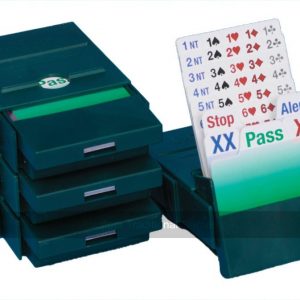 Bridge Partner - Set of 4 Bridge Boxes with Bidding cards (Green)