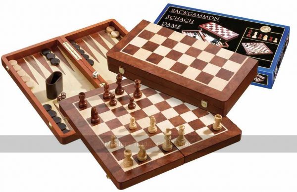 Philos Chess, Backgammon & Draughts Set