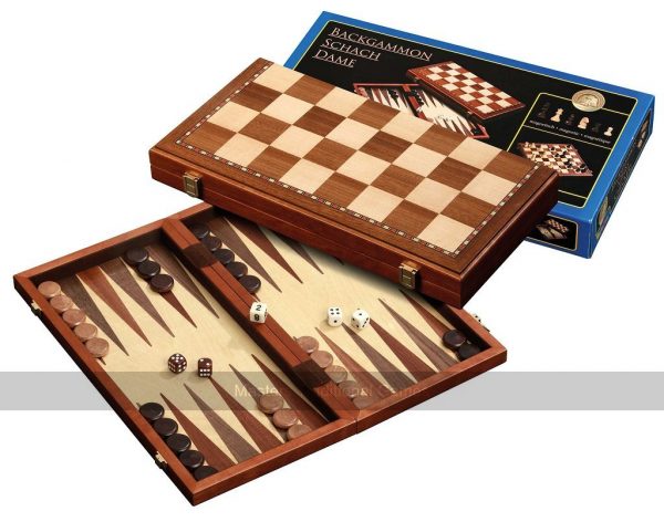 Philos Magnetic Chess, Backgammon, Checkers Compendium (40cm)