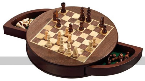 Rounded Magnetic Chess Cabinet - 30cm