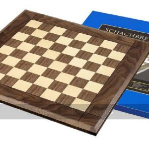 Walnut and Maple Wood Chessboard 50cm (with 50mm squares)