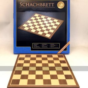 Philos walnut and maple chessboard 40cm (45mm squares)