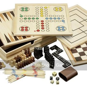 Philos Wooden Game Compendium - 30cm (8 games)