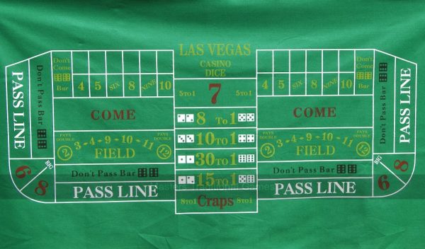 Craps Layout 180 x 90cm Green