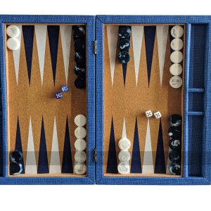 Crisloid Anchor Blue 13-inch Travel Backgammon Set