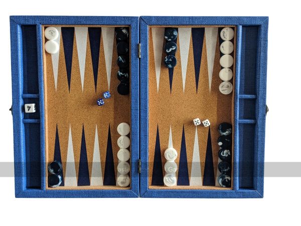 Crisloid Anchor Blue 13-inch Travel Backgammon Set