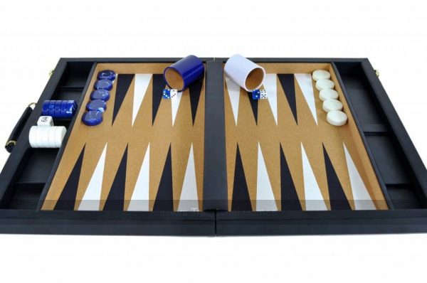 Crisloid Classic Blue Champion Attaché 19-inch Backgammon Set