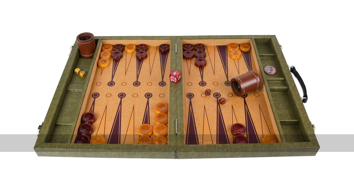 Crisloid Legacy Hops Tournament 21-inch Attaché Backgammon Set