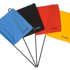 Uber Games Croquet Corner Flags with Metal Poles, Set of 4
