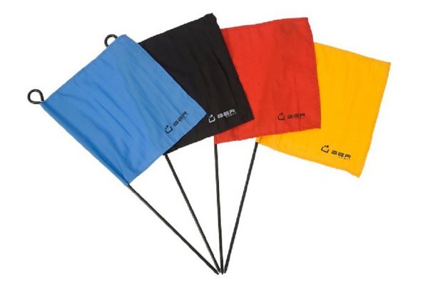 Uber Games Croquet Corner Flags with Metal Poles, Set of 4