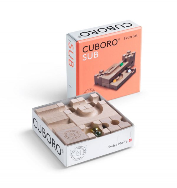 Cuboro Sub Marble Run Game - The Extra Set for clever underpasses