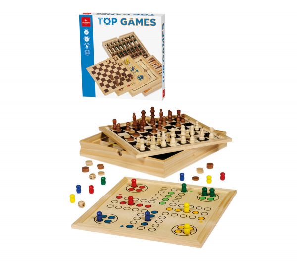 Dal Negro 5-in-1 Wooden Games Compendium - 36cm