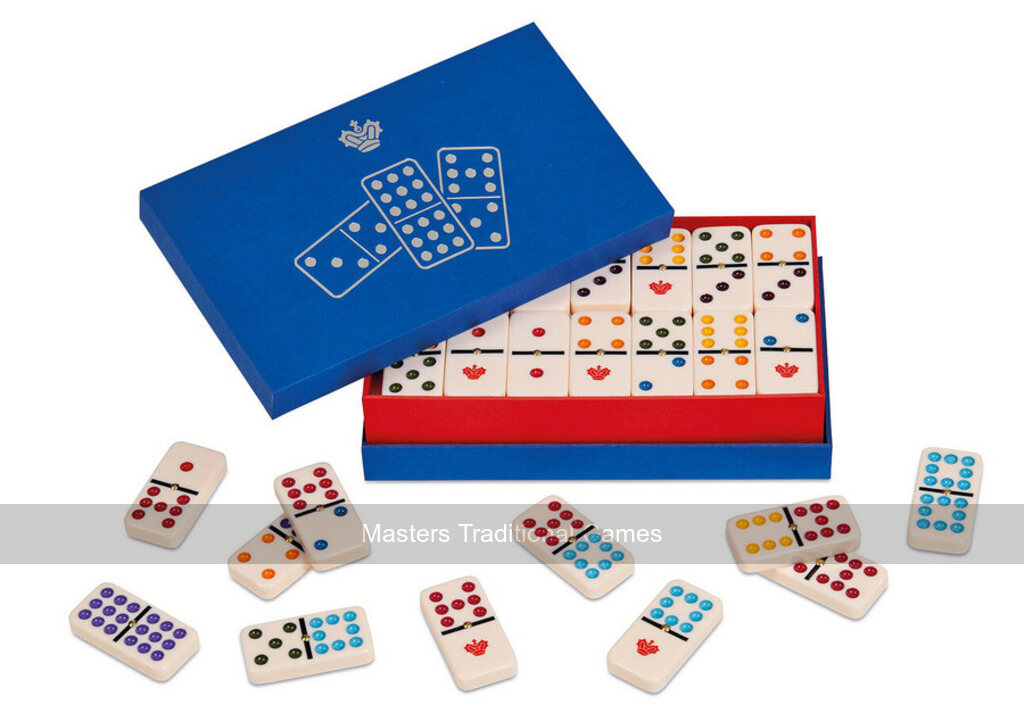 Dal Negro Double 9 Colour Spot Dominoes