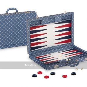 Dal Negro Blue Prestige Tournament 21-inch Backgammon Set