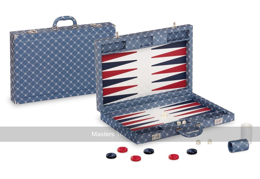 Dal Negro Blue Prestige Tournament 21-inch Backgammon Set
