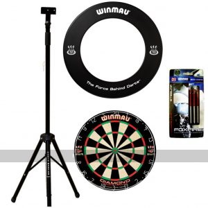 Darts Master Dartboard Stand Bundle - Stand, Board & Surround
