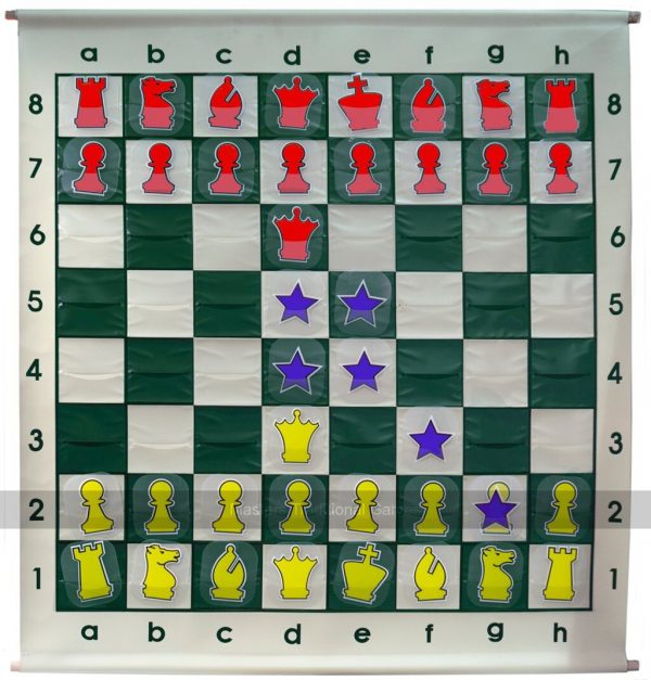 Large Demo Chess Board - Slot-in Pieces (92cm)